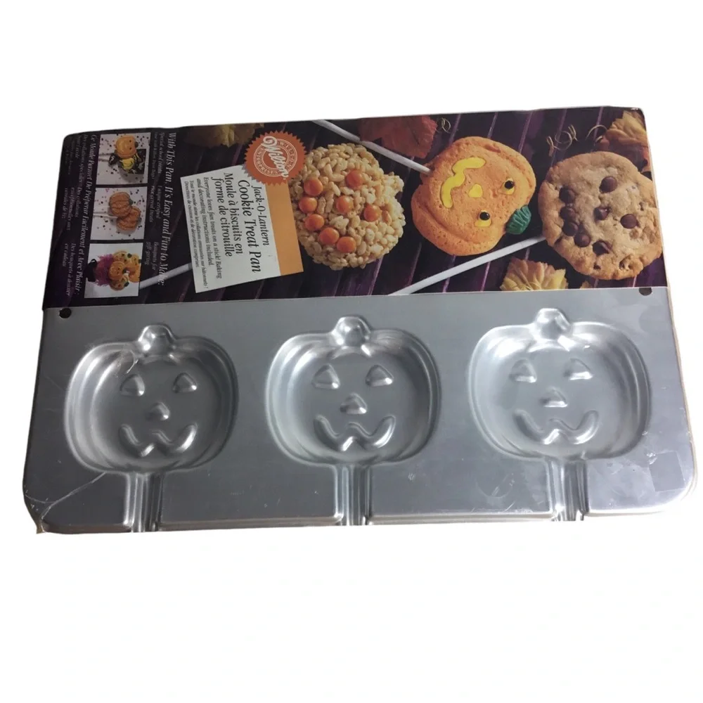 VTG 1995 Wilton Jack O Lantern Cookie Treat Pan Original Packaging #2105…
